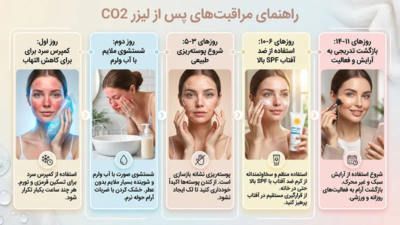 نکات مراقبت های بعد از لیزر CO2
