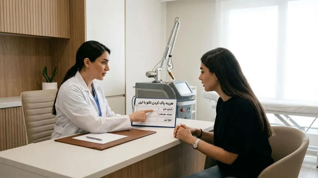 هزينه پاك كردن تاتو با ليزر در اهواز